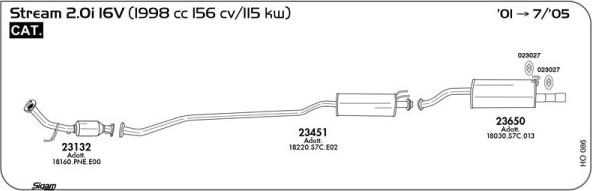 Sigam HO086 - Impianto gas scarico autozon.pro