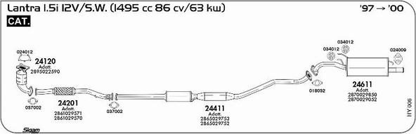 Sigam HY006 - Impianto gas scarico autozon.pro