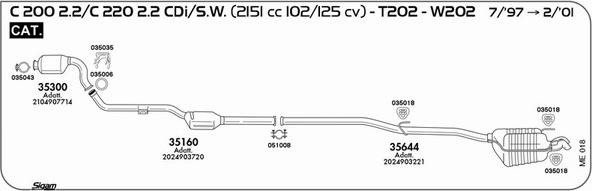 Sigam ME018 - Impianto gas scarico autozon.pro