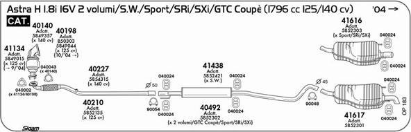 Sigam OP183 - Impianto gas scarico autozon.pro