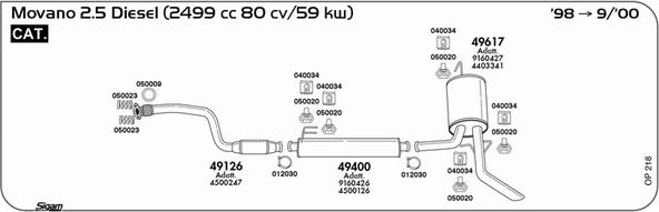 Sigam OP218 - Impianto gas scarico autozon.pro