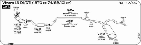 Sigam OP227 - Impianto gas scarico autozon.pro