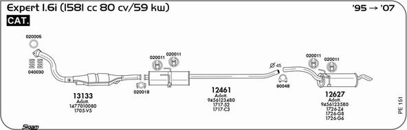 Sigam PE151 - Impianto gas scarico autozon.pro