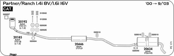 Sigam PE171 - Impianto gas scarico autozon.pro