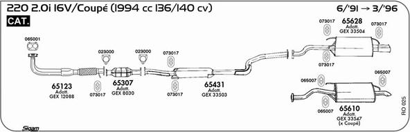Sigam RO025 - Impianto gas scarico autozon.pro