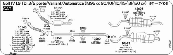 Sigam VW080 - Impianto gas scarico autozon.pro