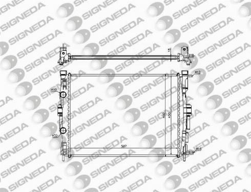 Signeda RA63764/63765 - Radiatore, Raffreddamento motore autozon.pro