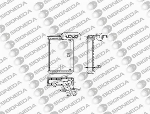 Signeda RP73962 - Scambiatore calore, Riscaldamento abitacolo autozon.pro