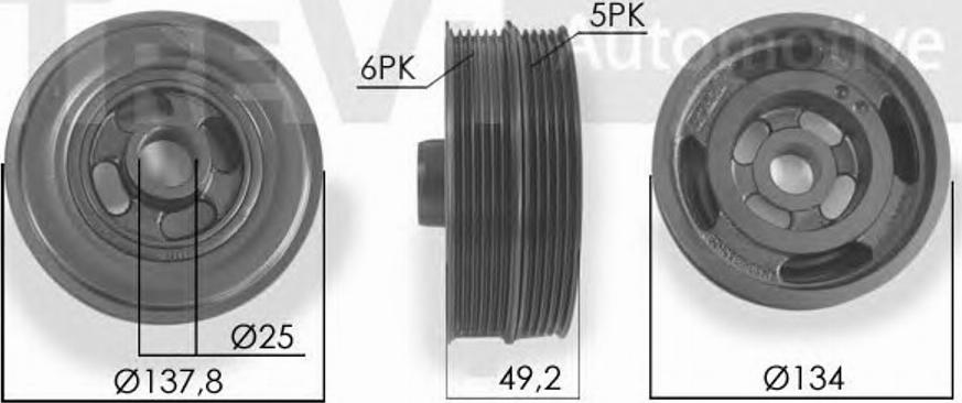 S&K SK060300 - Puleggia cinghia, Albero a gomiti autozon.pro