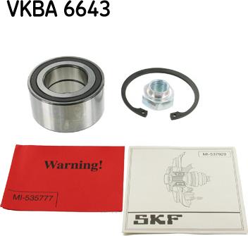 SKF VKBA 6643 - Kit cuscinetto ruota autozon.pro