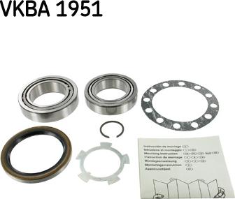 SKF VKBA 1951 - Kit cuscinetto ruota autozon.pro