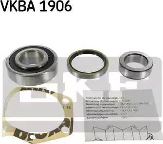 SKF VKBA 1906 - Kit cuscinetto ruota autozon.pro