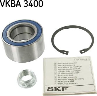 SKF VKBA 3400 - Kit cuscinetto ruota autozon.pro