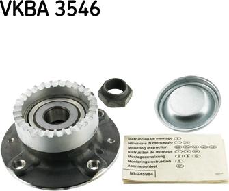 SKF VKBA 3546 - Kit cuscinetto ruota autozon.pro