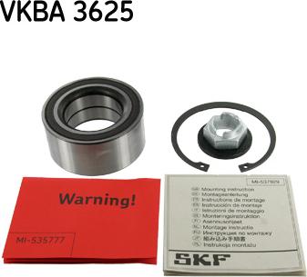 SKF VKBA 3625 - Kit cuscinetto ruota autozon.pro