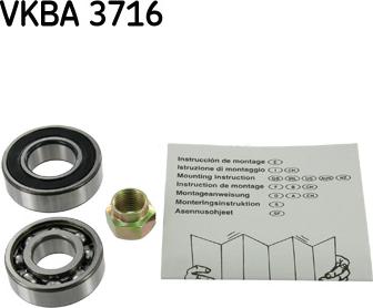 SKF VKBA 3716 - Kit cuscinetto ruota autozon.pro