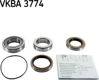 SKF VKBA 3774 - Kit cuscinetto ruota autozon.pro