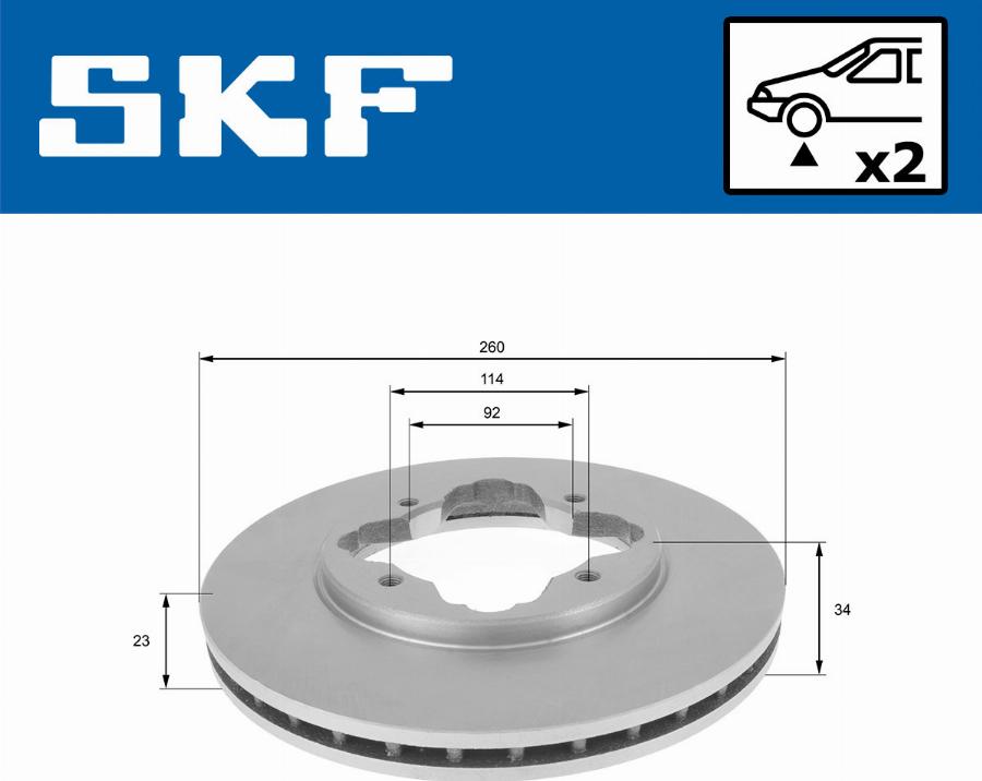 SKF VKBD 80992 V2 - Discofreno autozon.pro