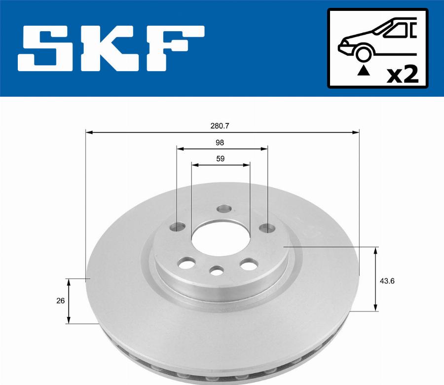 SKF VKBD 80400 V2 - Discofreno autozon.pro