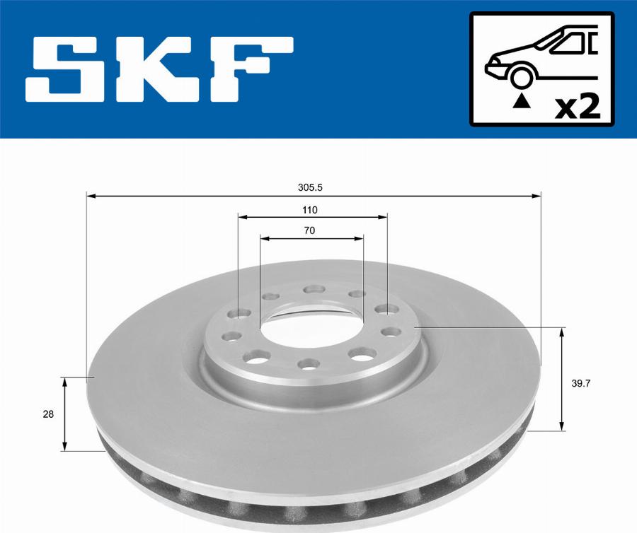 SKF VKBD 80110 V2 - Discofreno autozon.pro