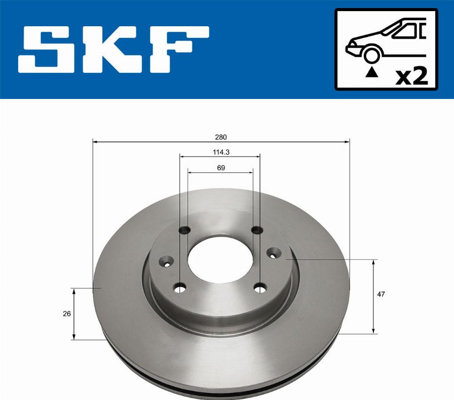 SKF VKBD 80703 V2 - Discofreno autozon.pro