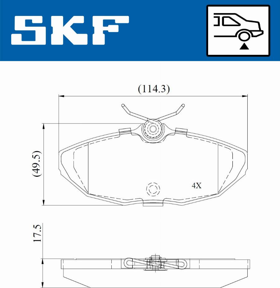 SKF VKBP 90942 - Kit pastiglie freno, Freno a disco autozon.pro