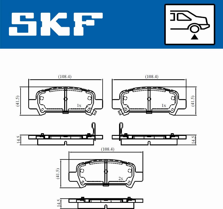 SKF VKBP 90907 A - Kit pastiglie freno, Freno a disco autozon.pro