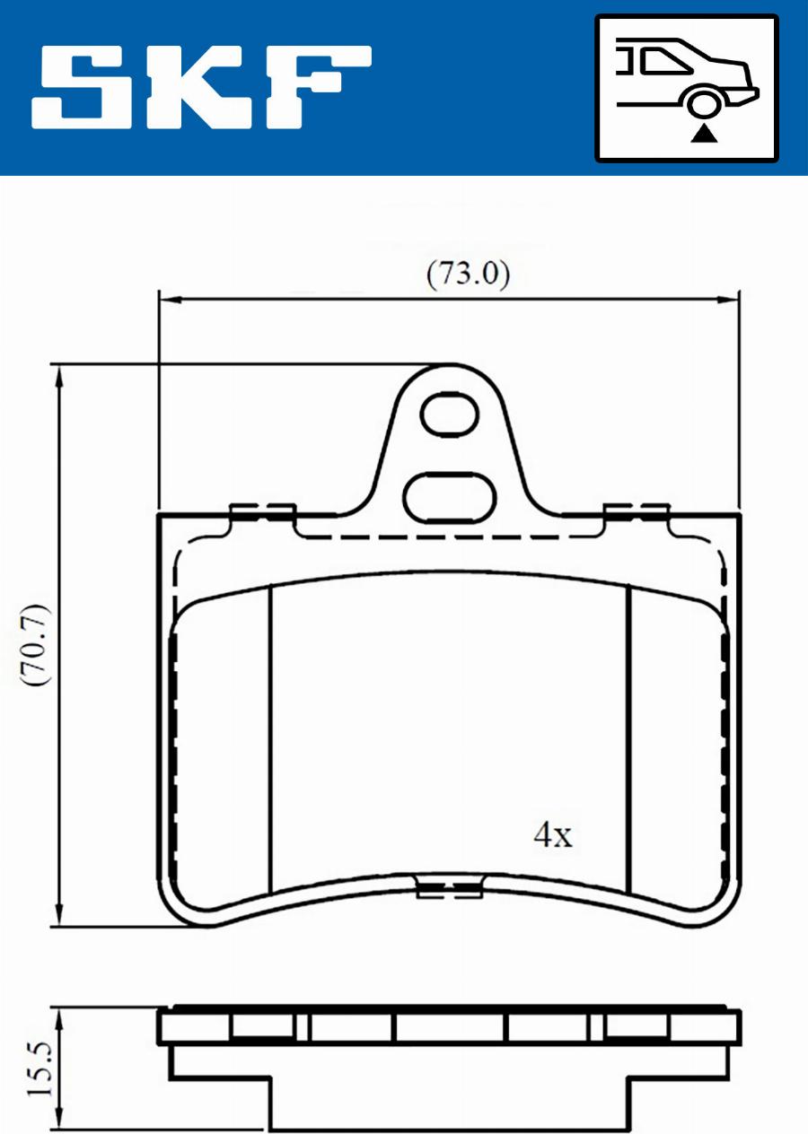 SKF VKBP 90400 - Kit pastiglie freno, Freno a disco autozon.pro