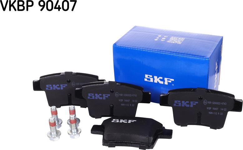 SKF VKBP 90407 - Kit pastiglie freno, Freno a disco autozon.pro