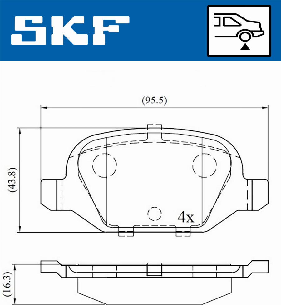 SKF VKBP 90472 - Kit pastiglie freno, Freno a disco autozon.pro