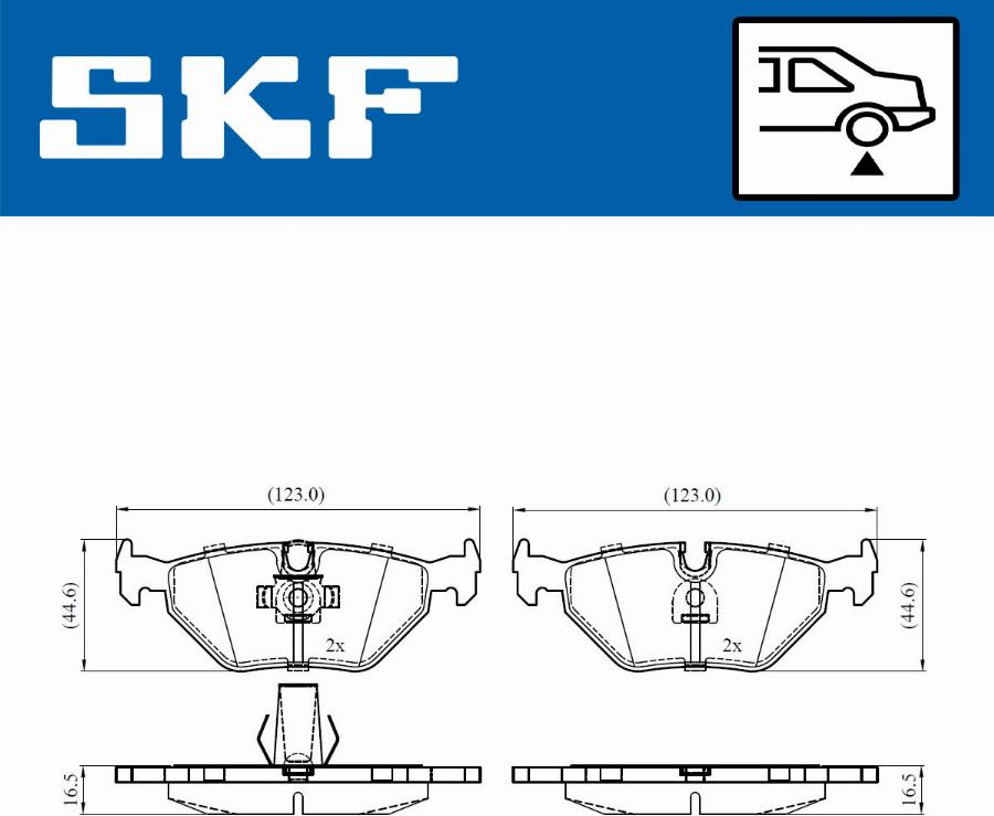 SKF VKBP 90561 - Kit pastiglie freno, Freno a disco autozon.pro