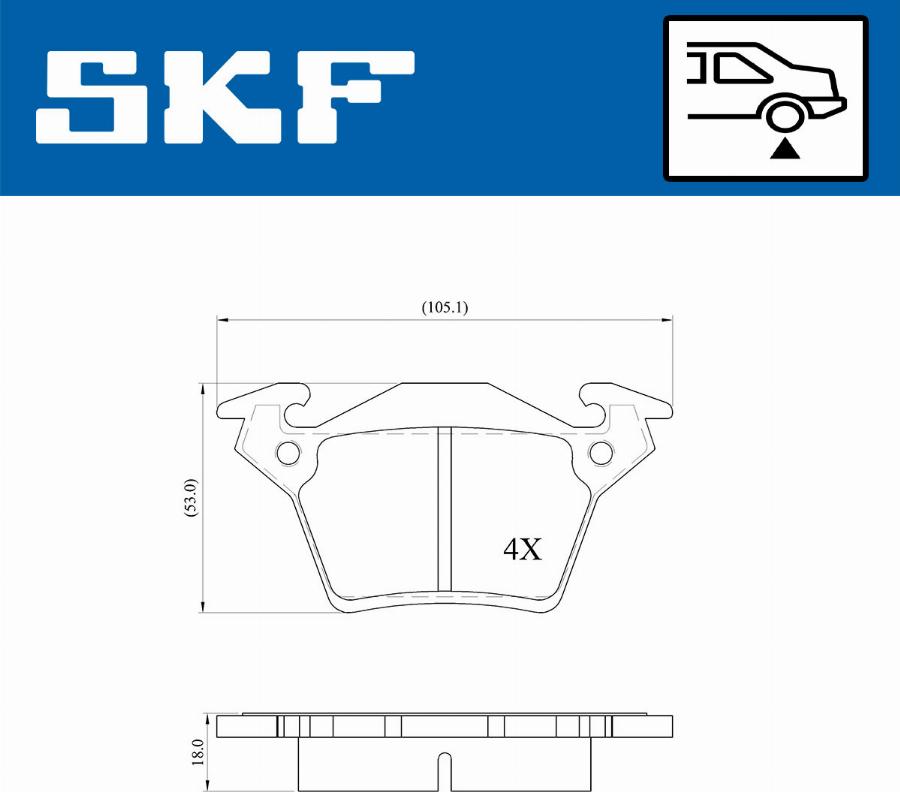 SKF VKBP 90568 - Kit pastiglie freno, Freno a disco autozon.pro