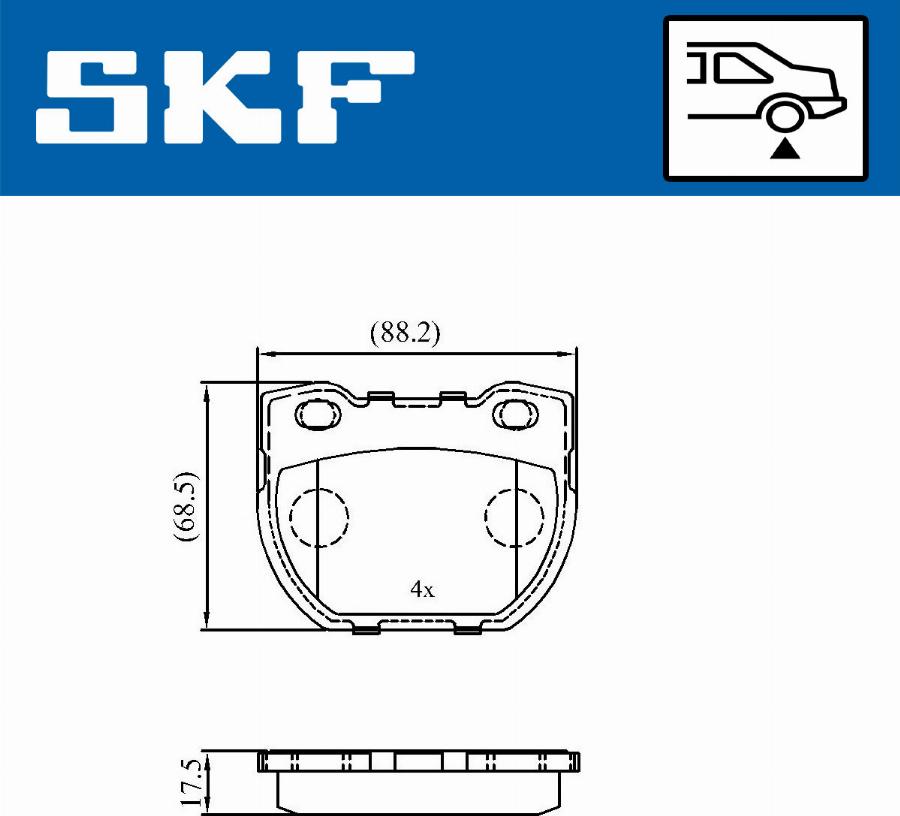 SKF VKBP 90514 - Kit pastiglie freno, Freno a disco autozon.pro