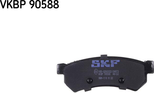 SKF VKBP 90588 - Kit pastiglie freno, Freno a disco autozon.pro