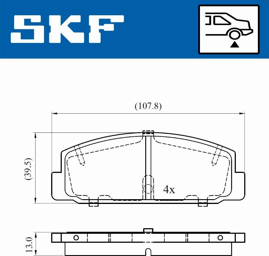 SKF VKBP 90587 - Kit pastiglie freno, Freno a disco autozon.pro