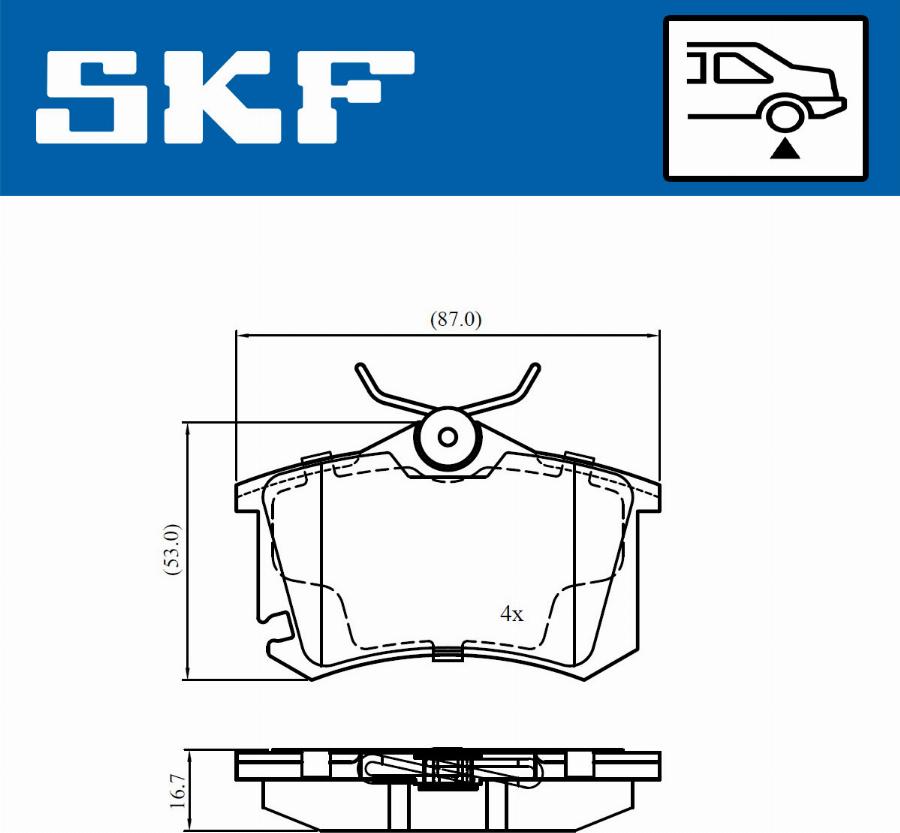 SKF VKBP 90694 - Kit pastiglie freno, Freno a disco autozon.pro