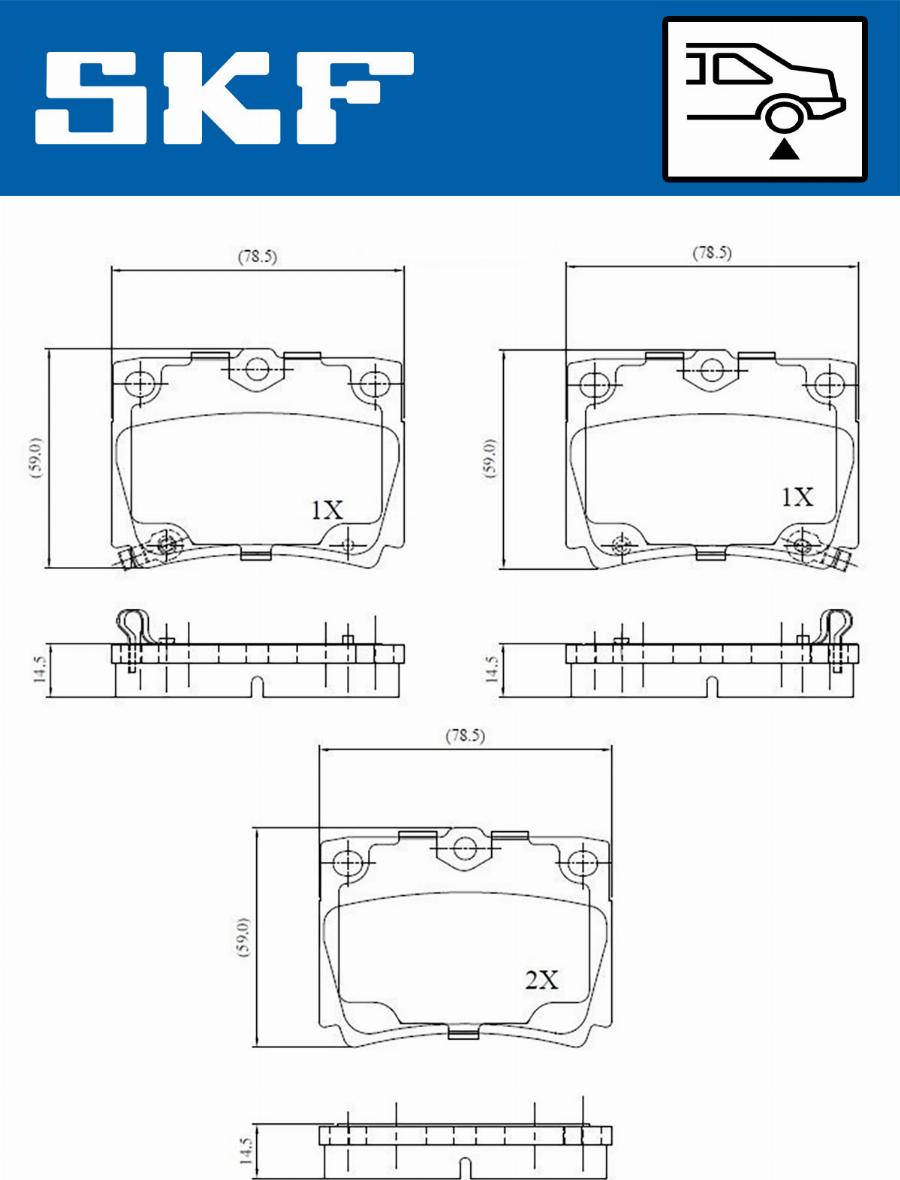 SKF VKBP 90640 A - Kit pastiglie freno, Freno a disco autozon.pro