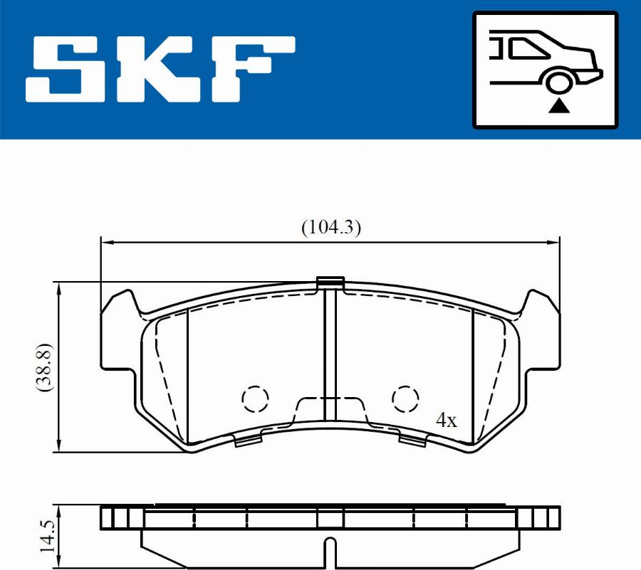 SKF VKBP 90659 - Kit pastiglie freno, Freno a disco autozon.pro