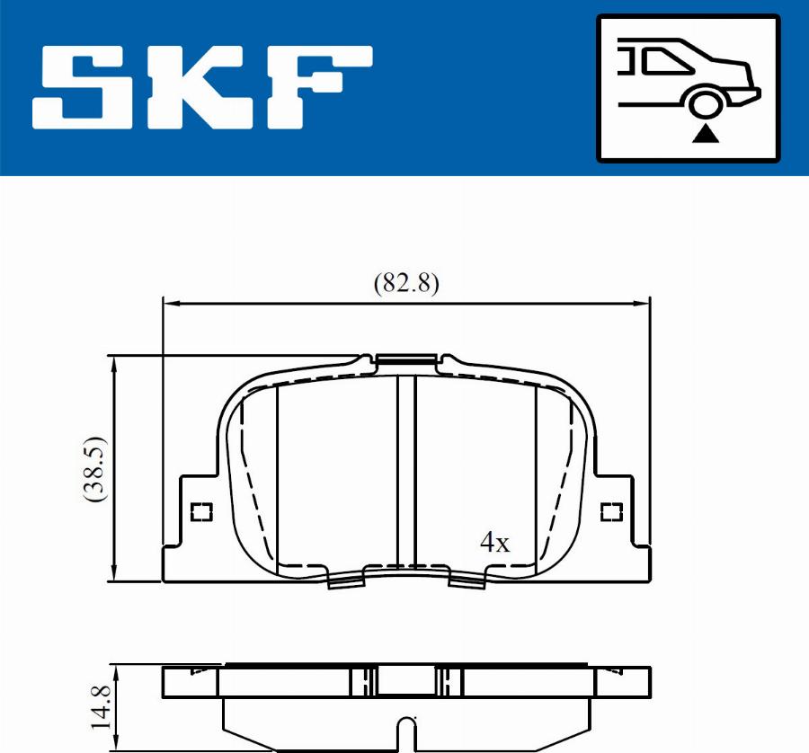 SKF VKBP 90658 - Kit pastiglie freno, Freno a disco autozon.pro