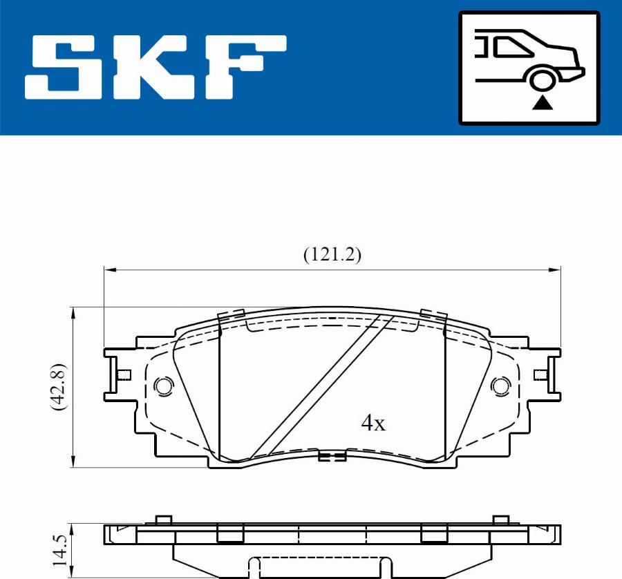 SKF VKBP 90630 - Kit pastiglie freno, Freno a disco autozon.pro