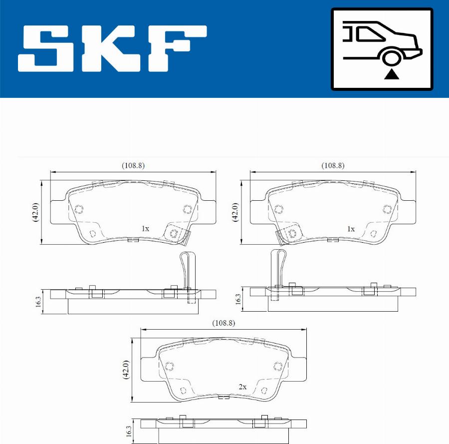 SKF VKBP 90623 A - Kit pastiglie freno, Freno a disco autozon.pro