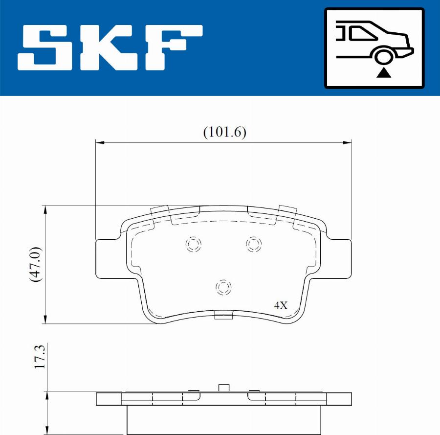 SKF VKBP 90671 - Kit pastiglie freno, Freno a disco autozon.pro