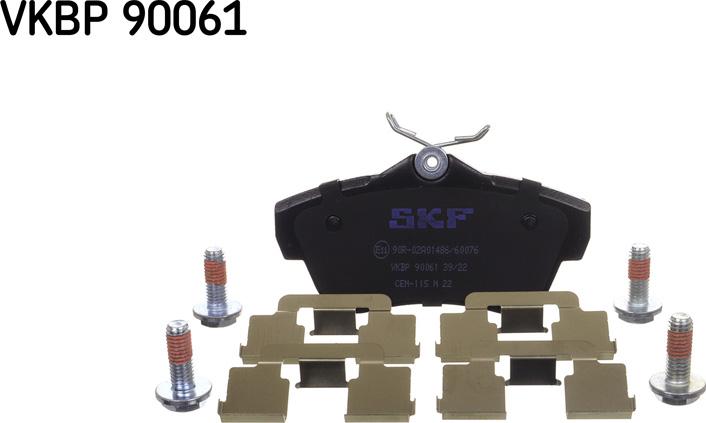 SKF VKBP 90061 - Kit pastiglie freno, Freno a disco autozon.pro