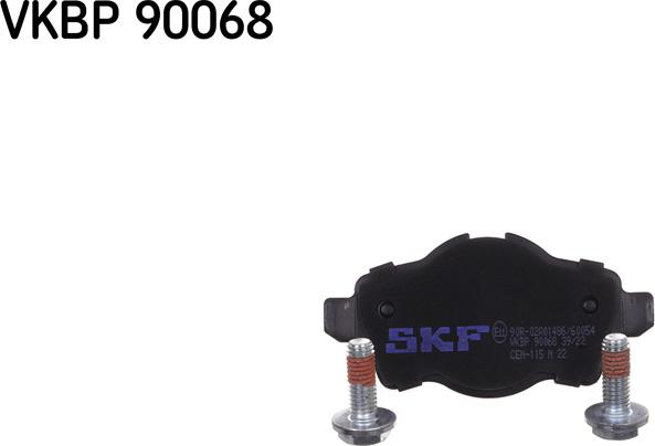 SKF VKBP 90068 - Kit pastiglie freno, Freno a disco autozon.pro