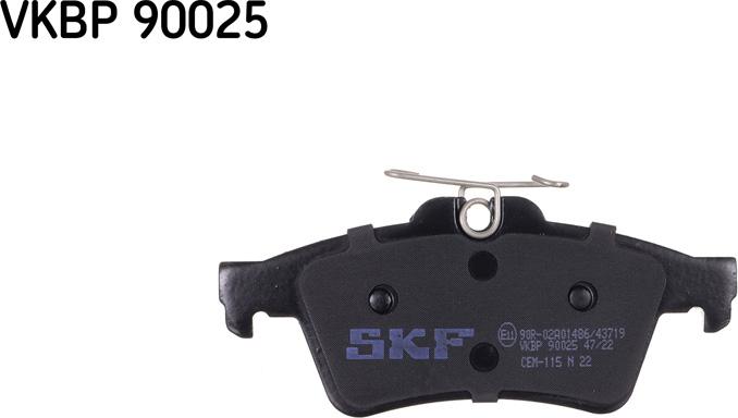 SKF VKBP 90025 - Kit pastiglie freno, Freno a disco autozon.pro