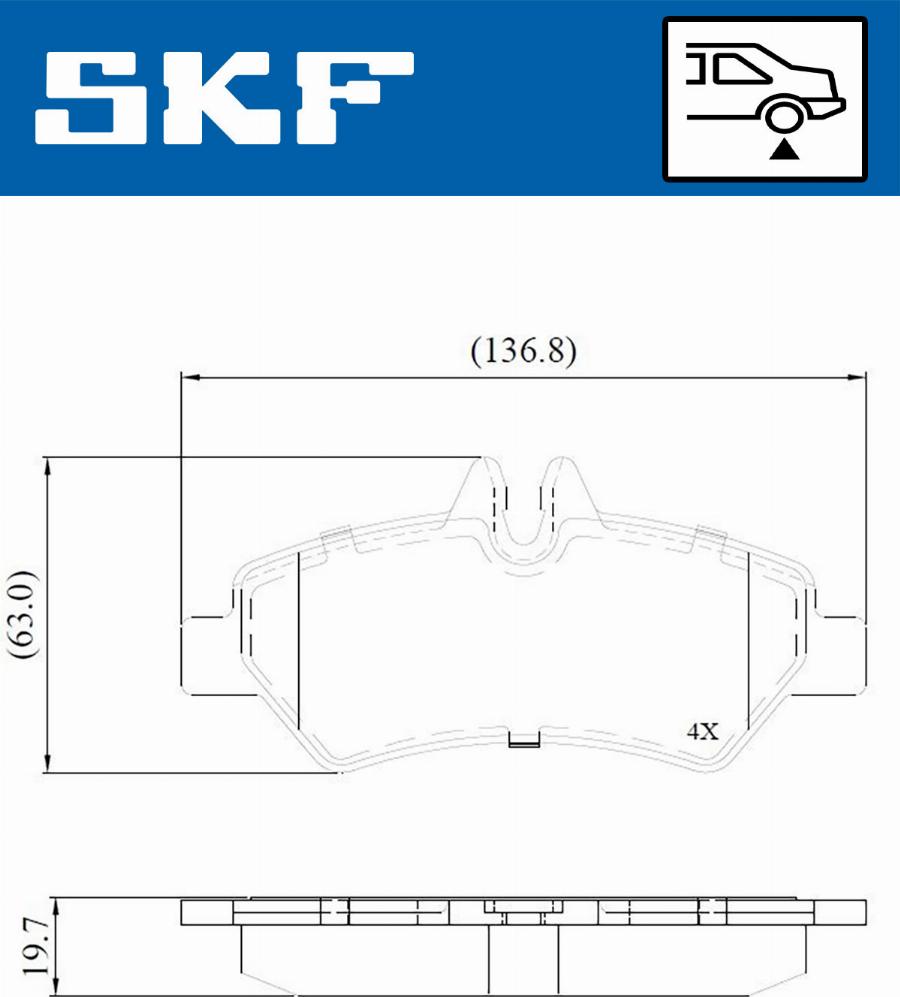 SKF VKBP 90071 E - Kit pastiglie freno, Freno a disco autozon.pro