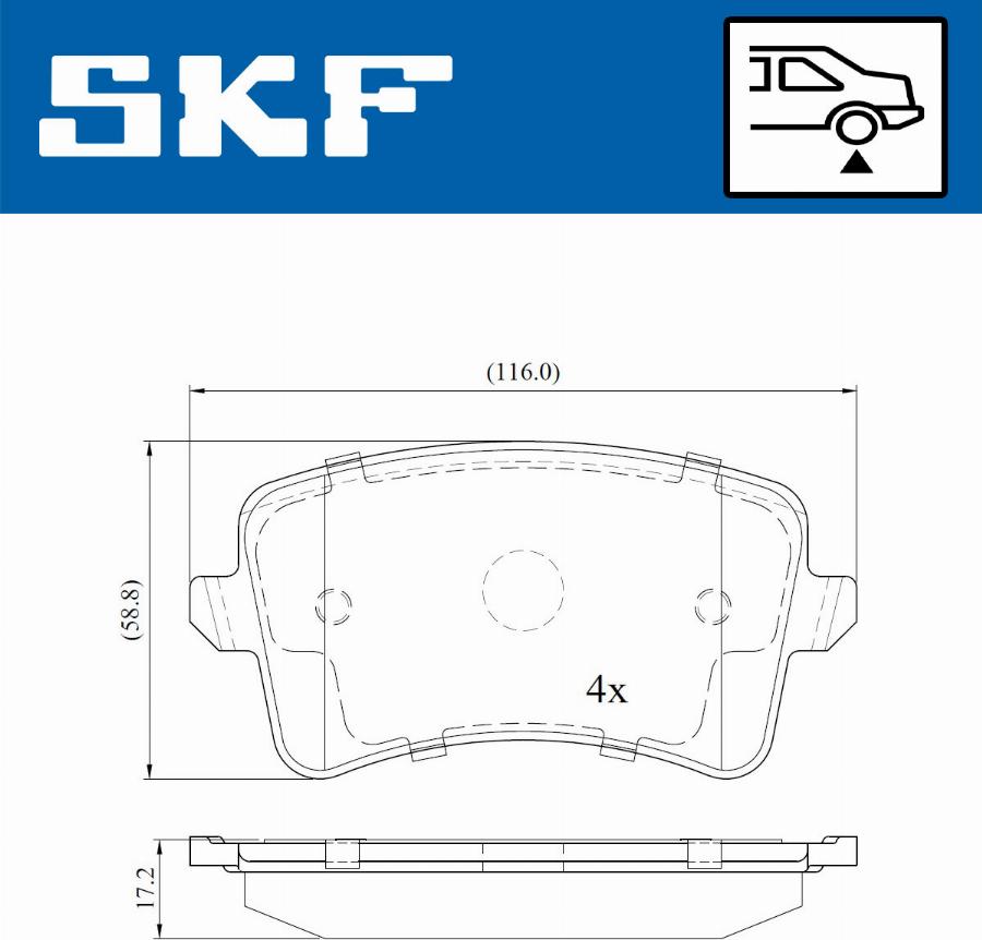 SKF VKBP 90150 - Kit pastiglie freno, Freno a disco autozon.pro