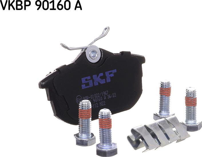 SKF VKBP 90160 A - Kit pastiglie freno, Freno a disco autozon.pro