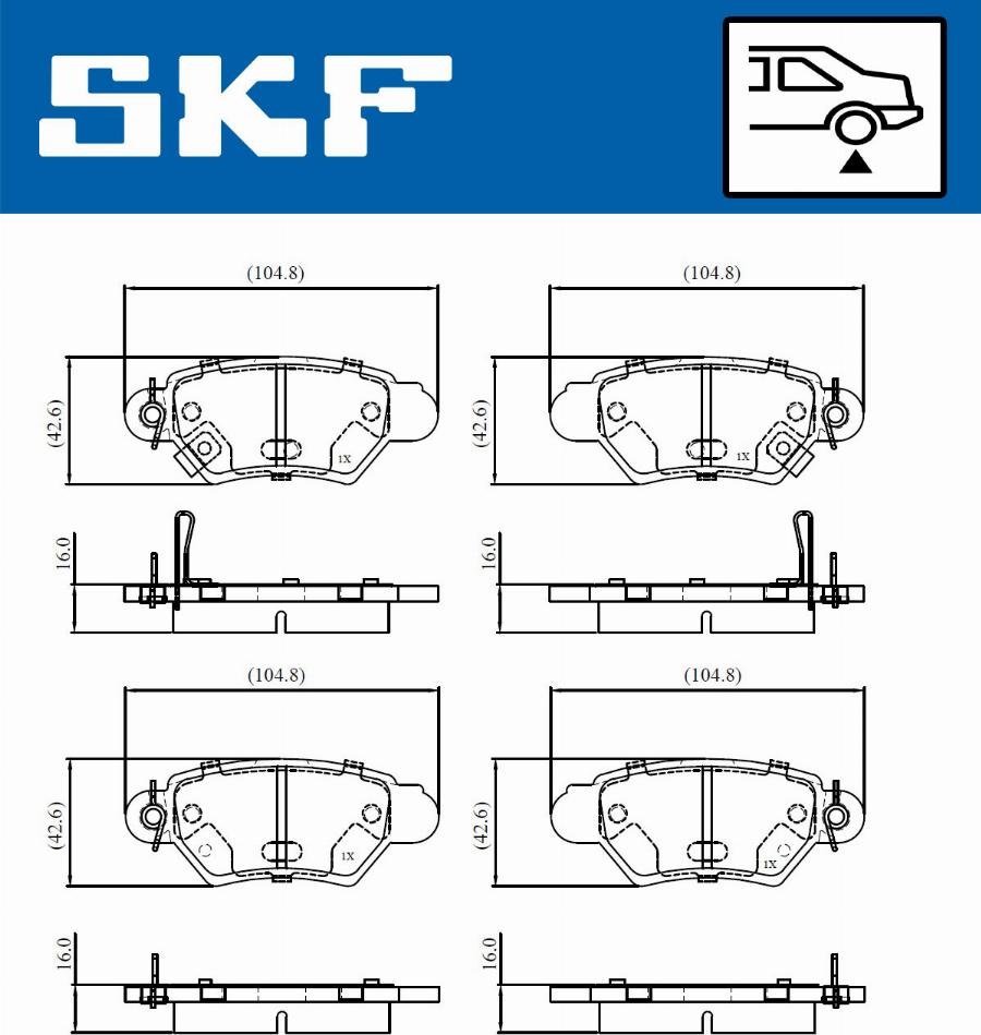 SKF VKBP 90894 A - Kit pastiglie freno, Freno a disco autozon.pro