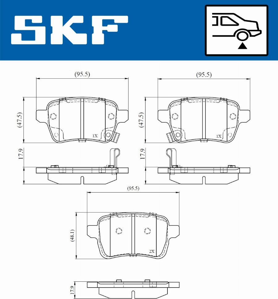 SKF VKBP 90846 A - Kit pastiglie freno, Freno a disco autozon.pro